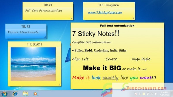 Phần mềm note Sticky Notes