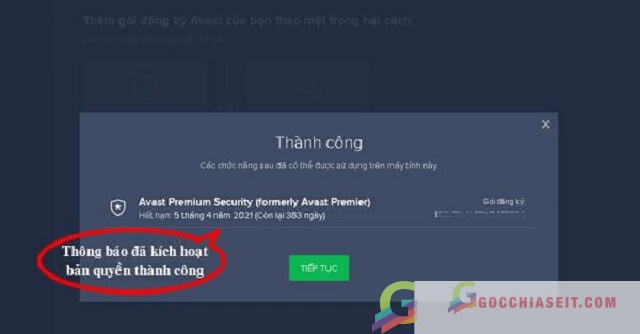 Cách thực hiện đăng ký bản quyền sử dụng Avast sau khi đã tải về