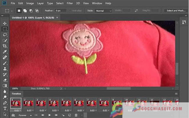 Cách mở video và tạo ảnh Gif bằng Photoshop CC 