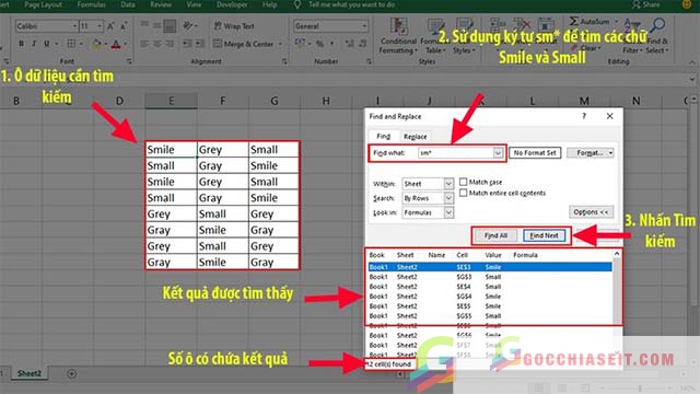 Cách tìm dữ liệu trong Excel