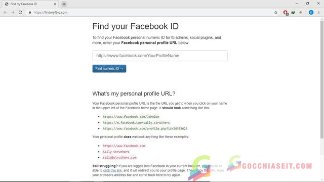 cách tìm ID facebook 2