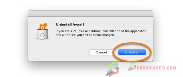 Cách xóa Avast Free Antivirus trên macbook 4